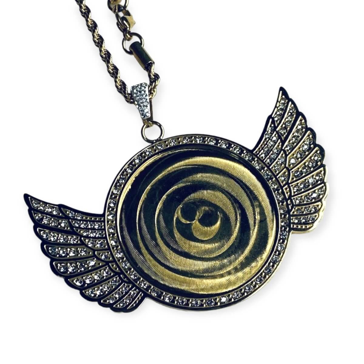 CLEARANCE Sublimation ANGEL WINGS Necklace STAINLESS STEEL (Gold) - Inkfinitee Sublimation