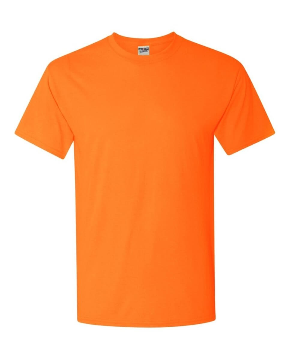 JERZEES 21M ORANGE NEON 100% Polyester T-shirt - Inkfinitee Sublimation