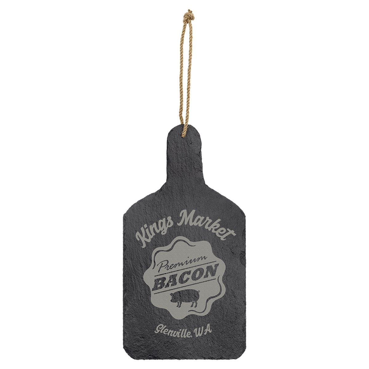 Laserable Slate Cutting Board with Handle and Hanger String, 13.5" x 7" - Inkfinitee Sublimation