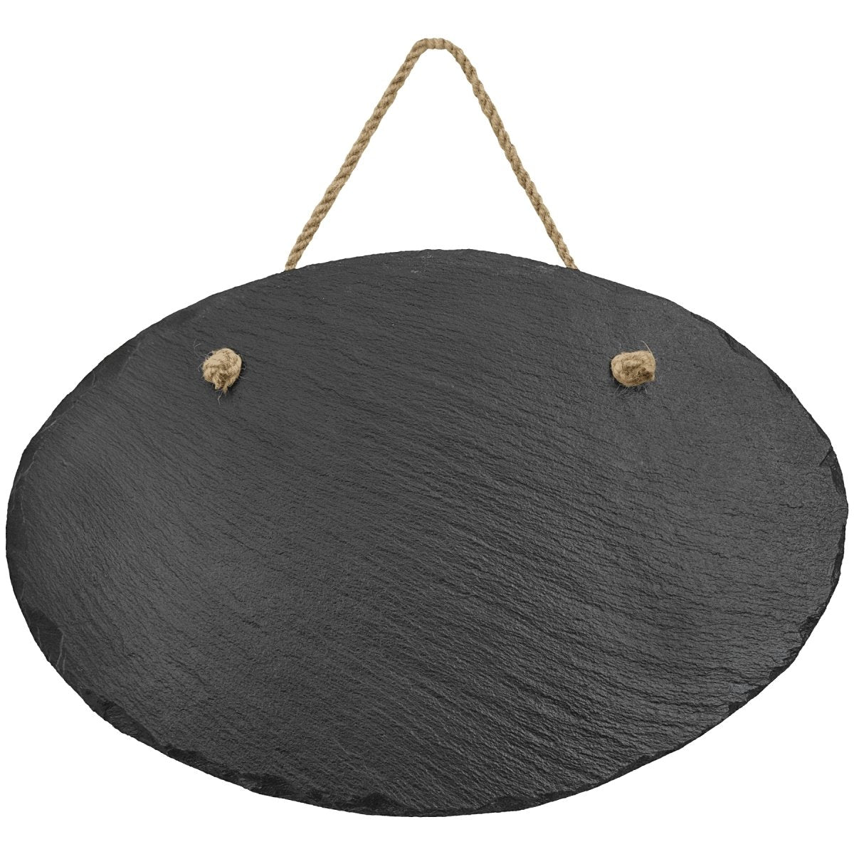Laserable Slate Decor with Hanger String, Oval 11.75" x 7.75" - Inkfinitee Sublimation