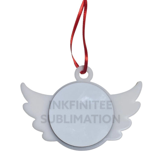 Sublimation 2.5” ROUND Angel Ornament - Inkfinitee Sublimation