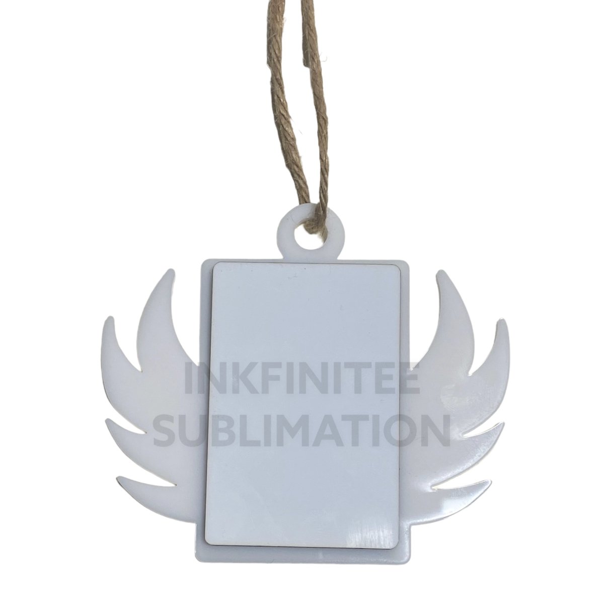 Sublimation 2”x3” Rectangle Angel Ornament - Inkfinitee Sublimation
