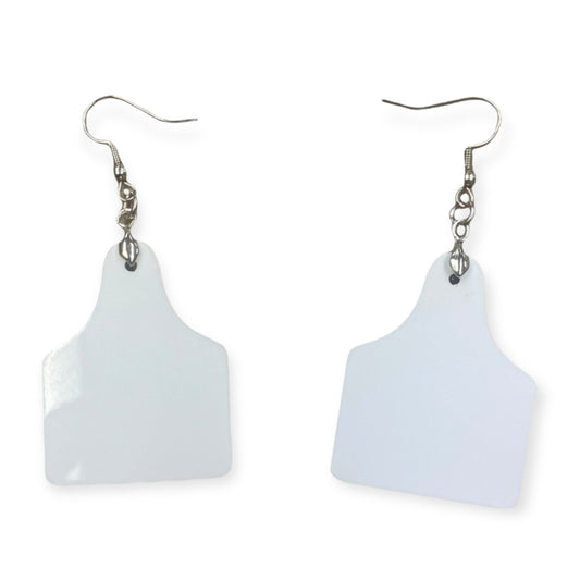 Sublimation Earrings Cow Tag MDF - Inkfinitee Sublimation
