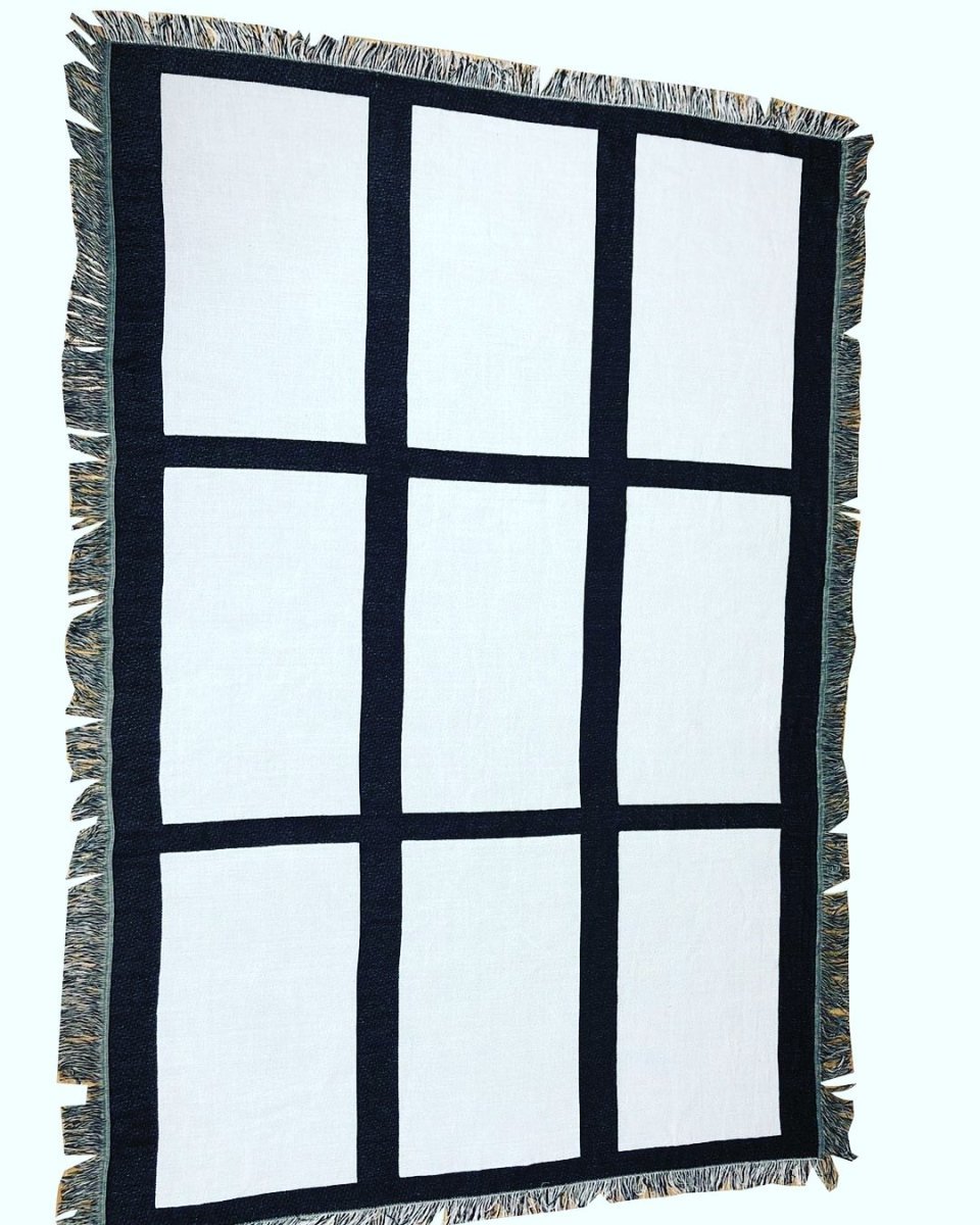 Sublimation Throw Blanket 9-Photo Panel WOVEN - Inkfinitee Sublimation